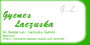 gyenes laczuska business card
